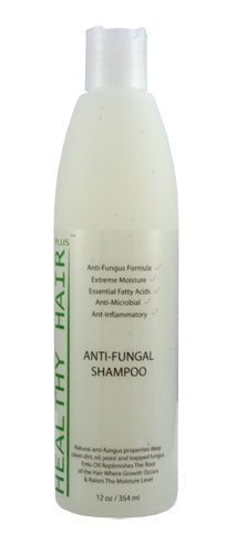 健康的头发加上抗真菌的洗发水
