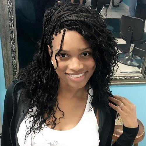Micro Braids with Curls